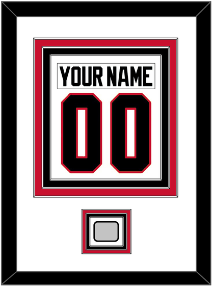 Chicago Nameplate & Number (Back) Combined With Stanley Cup Champions Patch - Road White (2007-2017) - Premier Tier 1