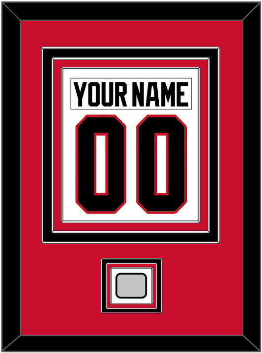 Chicago Nameplate & Number (Back) Combined With Stanley Cup Champions Patch - Road White (2007-2017) - Premier Tier 2