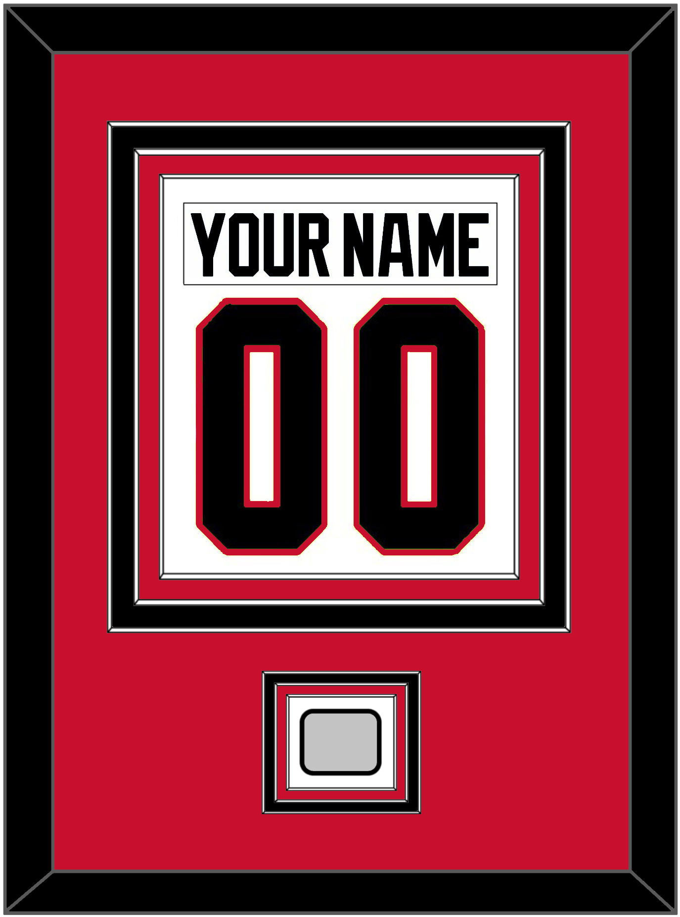 Chicago Nameplate & Number (Back) Combined With Stanley Cup Finals Patch - Road White (2007-2017) - Premier Tier 2
