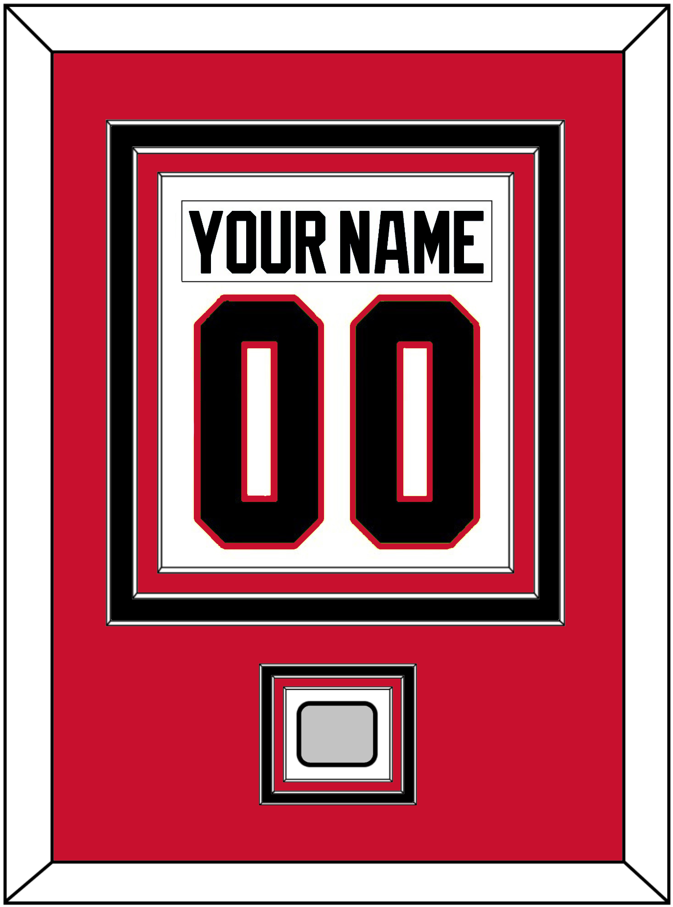 Chicago Nameplate & Number (Back) Combined With Stanley Cup Finals Patch - Road White (2007-2017) - Premier Tier 2