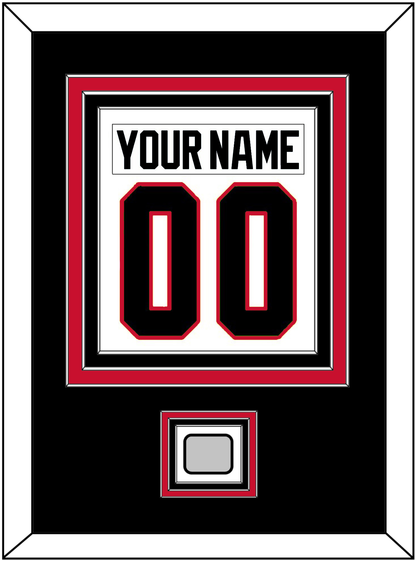 Chicago Nameplate & Number (Back) Combined With Stanley Cup Finals Patch - Road White (2007-2017) - Premier Tier 3