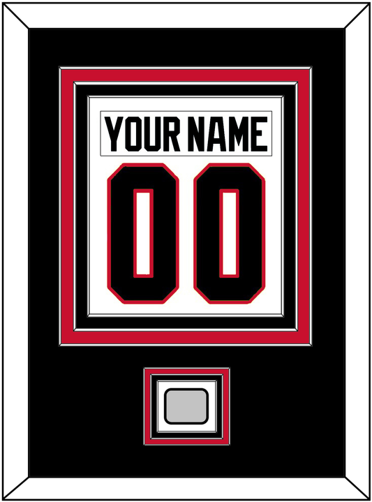 Chicago Nameplate & Number (Back) Combined With Stanley Cup Finals Patch - Road White (2007-2017) - Premier Tier 3