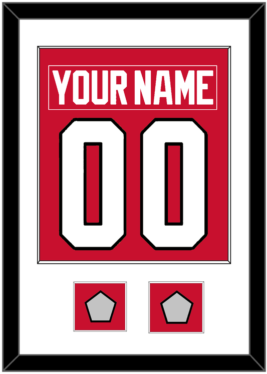 Chicago Nameplate & Number (Back) Combined With 2 Stanley Cup Finals Patches - Home Red (2007-2017) - Essential Tier 1