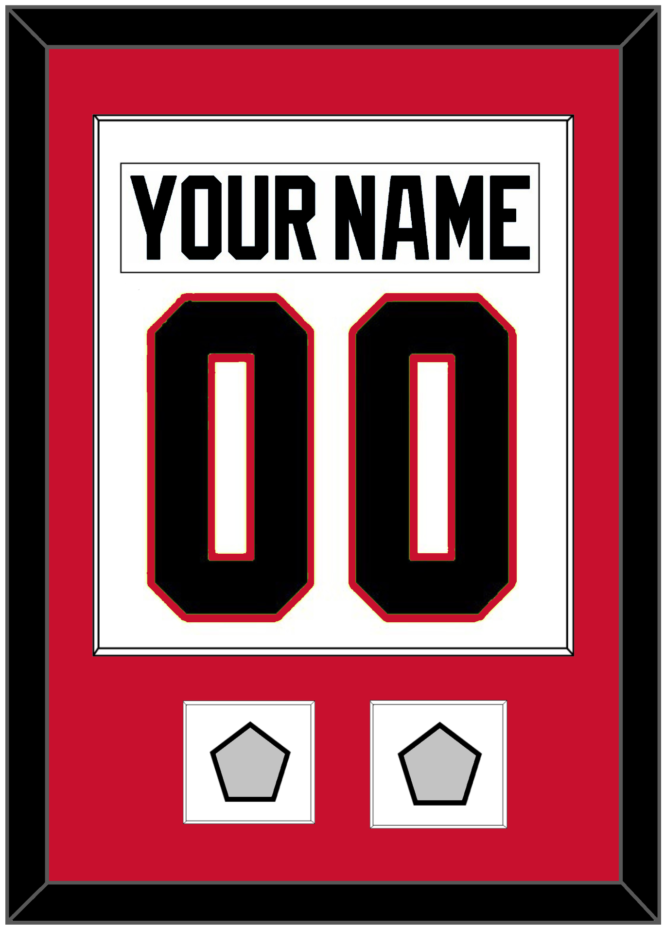 Chicago Nameplate & Number (Back) Combined With 2 Stanley Cup Finals Patches - Road White (2007-2017) - Essential Tier 1