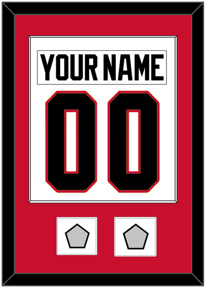 Chicago Nameplate & Number (Back) Combined With 2 Stanley Cup Finals Patches - Road White (2007-2017) - Essential Tier 1