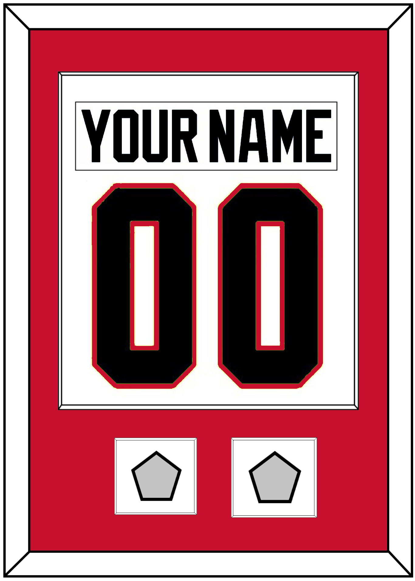 Chicago Nameplate & Number (Back) Combined With 2 Stanley Cup Finals Patches - Road White (2007-2017) - Essential Tier 1
