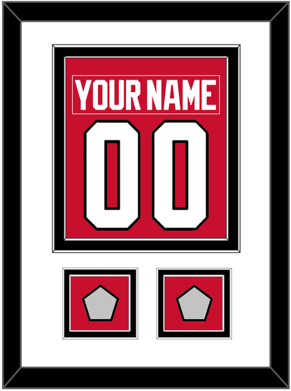Chicago Nameplate & Number (Back) Combined With 2 Stanley Cup Finals Patches - Home Red (2007-2017) - Signature Tier 1
