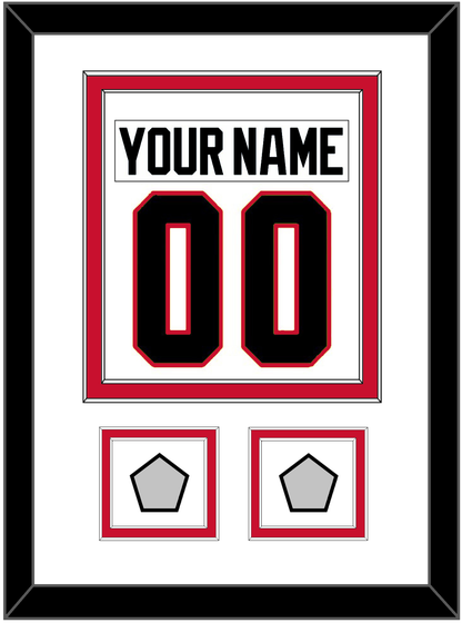 Chicago Nameplate & Number (Back) Combined With 2 Stanley Cup Finals Patches - Road White (2007-2017) - Signature Tier 1