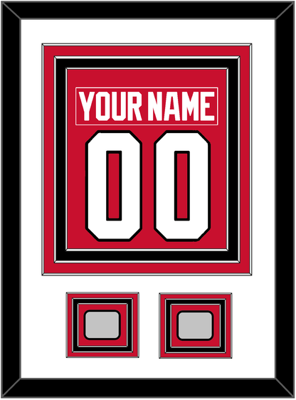 Chicago Nameplate & Number (Back) Combined With 2 Stanley Cup Finals Patches - Home Red (2007-2017) - Premier Tier 1