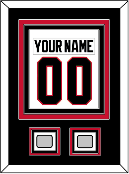 Chicago Nameplate & Number (Back) Combined With 2 Stanley Cup Finals Patches - Road White (2007-2017) - Premier Tier 3