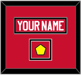 Chicago Nameplate & Logo Jersey Patch - Road Red (1977-1996) - Double Mat 2