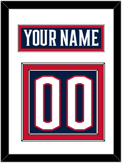 Columbus Nameplate & Number (Back) - Home Navy Blue - Signature Tier 1