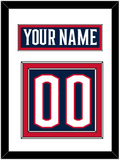 Columbus Nameplate & Number (Back) - Home Navy Blue - Double Mat 1