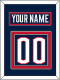 Columbus Nameplate & Number (Back) - Home Navy Blue - Double Mat 2