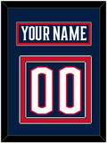 Columbus Nameplate & Number (Back) - Home Navy Blue - Double Mat 2