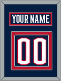 Columbus Nameplate & Number (Back) - Home Navy Blue - Double Mat 2