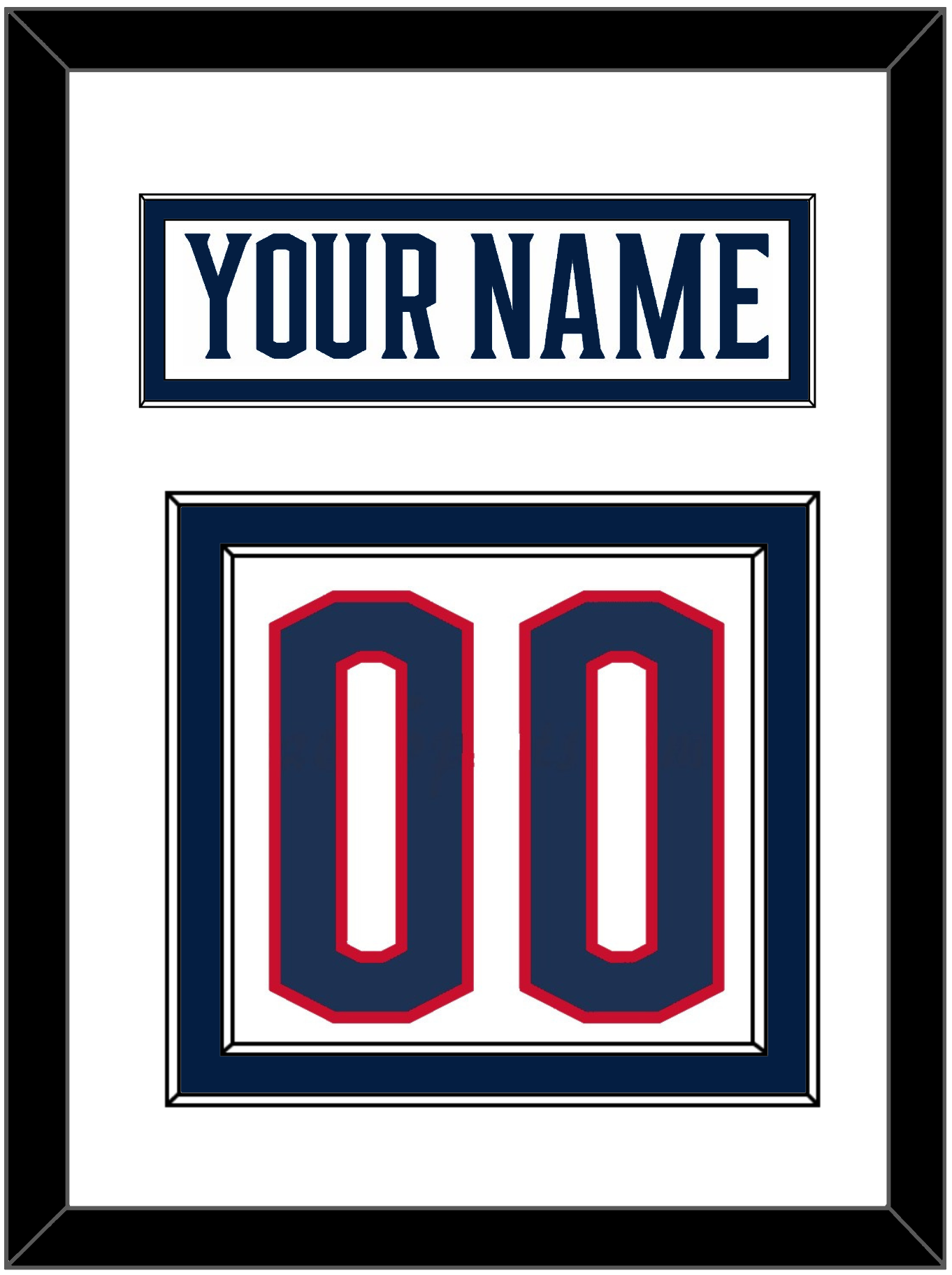 Columbus Nameplate & Number (Back) - Road White - Signature Tier 1