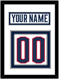 Columbus Nameplate & Number (Back) - Road White - Double Mat 1