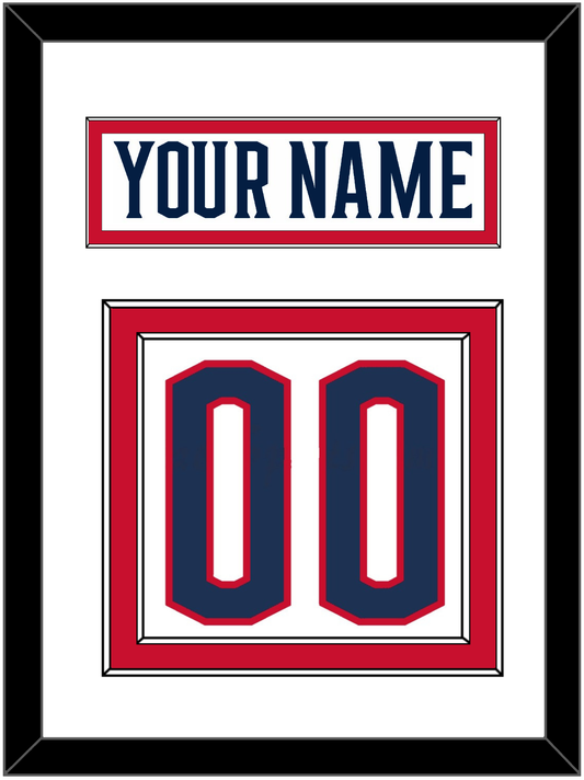 Columbus Nameplate & Number (Back) - Road White - Signature Tier 2