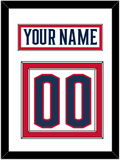 Columbus Nameplate & Number (Back) - Road White - Double Mat 2