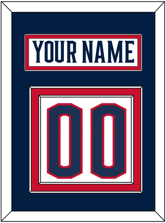 Columbus Nameplate & Number (Back) - Road White - Signature Tier 3