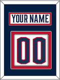 Columbus Nameplate & Number (Back) - Road White - Double Mat 3