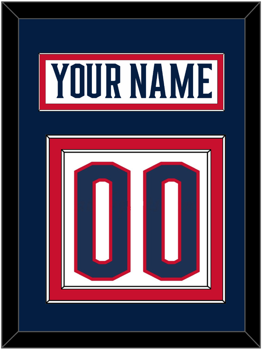 Columbus Nameplate & Number (Back) - Road White - Signature Tier 3