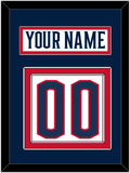 Columbus Nameplate & Number (Back) - Road White - Double Mat 3