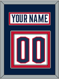 Columbus Nameplate & Number (Back) - Road White - Double Mat 3