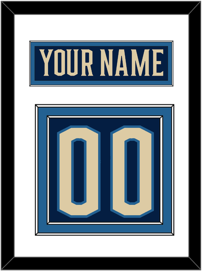 Columbus Nameplate & Number (Back) - Alternate Navy Blue - Signature Tier 1