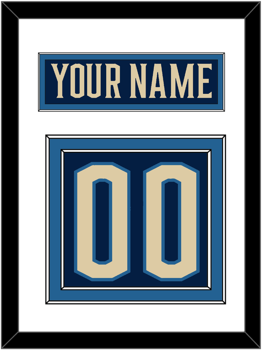 Columbus Nameplate & Number (Back) - Alternate Navy Blue - Signature Tier 1