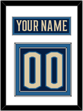 Columbus Nameplate & Number (Back) - Alternate Navy Blue - Double Mat 1