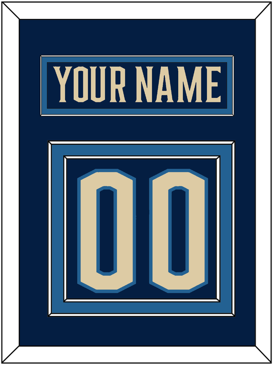 Columbus Nameplate & Number (Back) - Alternate Navy Blue - Signature Tier 2