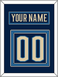 Columbus Nameplate & Number (Back) - Alternate Navy Blue - Double Mat 2