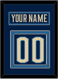 Columbus Nameplate & Number (Back) - Alternate Navy Blue - Double Mat 2