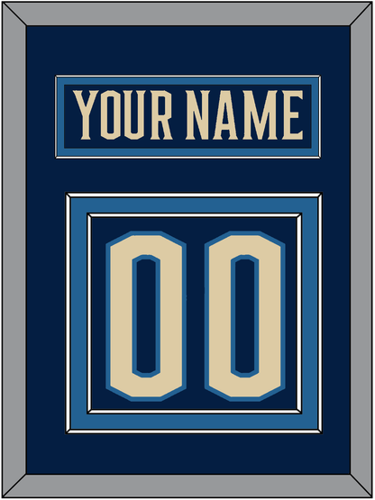 Columbus Nameplate & Number (Back) - Alternate Navy Blue - Signature Tier 2
