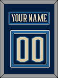 Columbus Nameplate & Number (Back) - Alternate Navy Blue - Double Mat 2