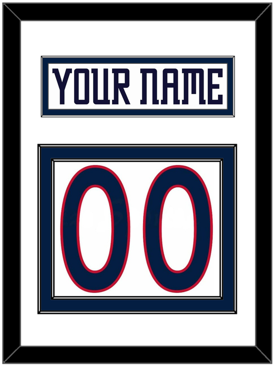 Columbus Nameplate & Number (Back) - Road White (2007-2017) - Signature Tier 1