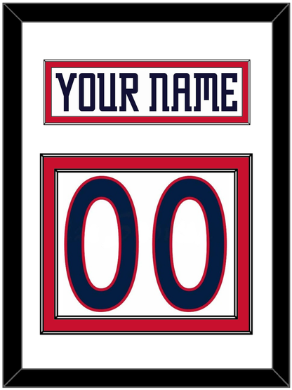 Columbus Nameplate & Number (Back) - Road White (2007-2017) - Signature Tier 2