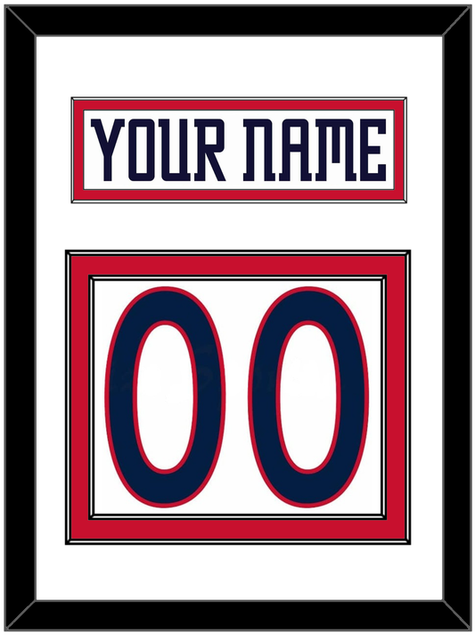 Columbus Nameplate & Number (Back) - Road White (2007-2017) - Signature Tier 2