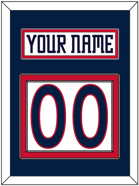 Columbus Nameplate & Number (Back) - Home/Road White (2001-2007) - Signature Tier 3