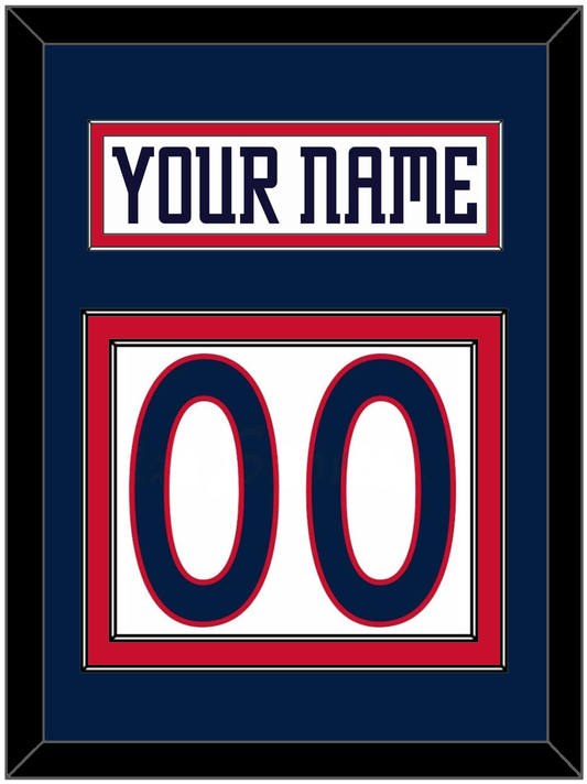 Columbus Nameplate & Number (Back) - Home/Road White (2001-2007) - Signature Tier 3