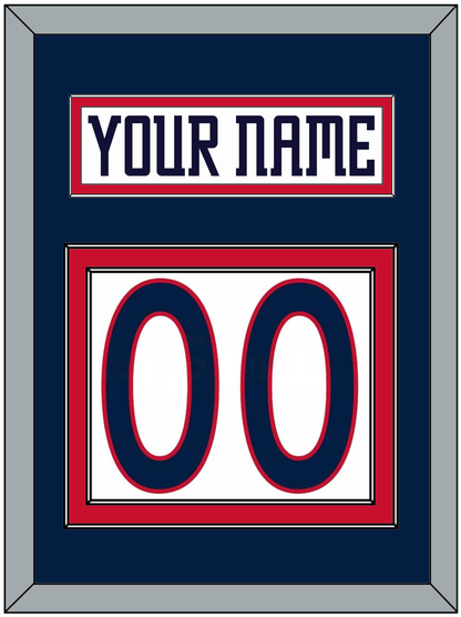 Columbus Nameplate & Number (Back) - Road White (2007-2017) - Signature Tier 3