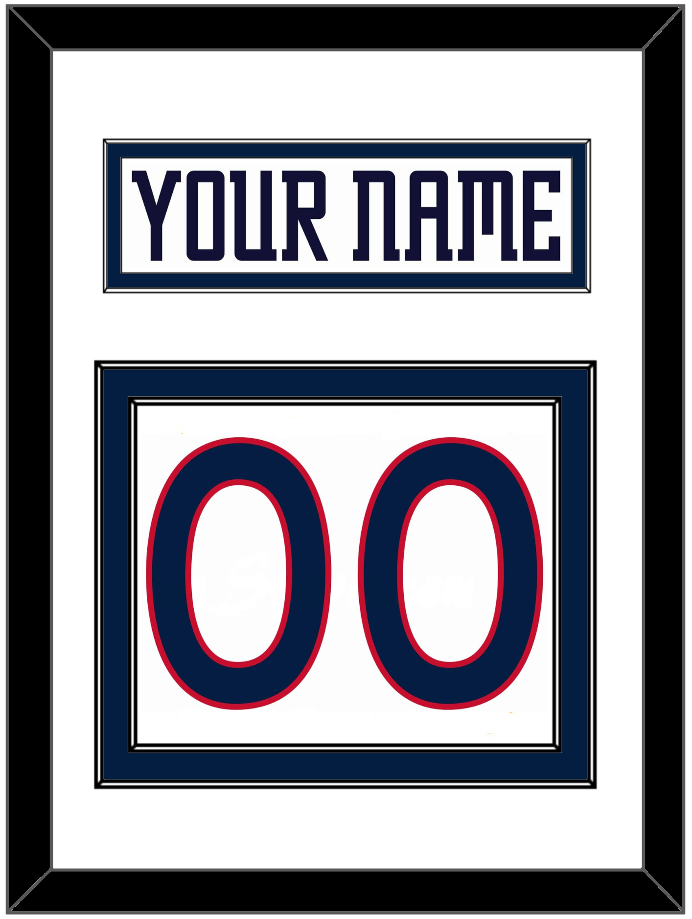 Columbus Nameplate & Number (Back) - Home White (2000-2001) - Signature Tier 1