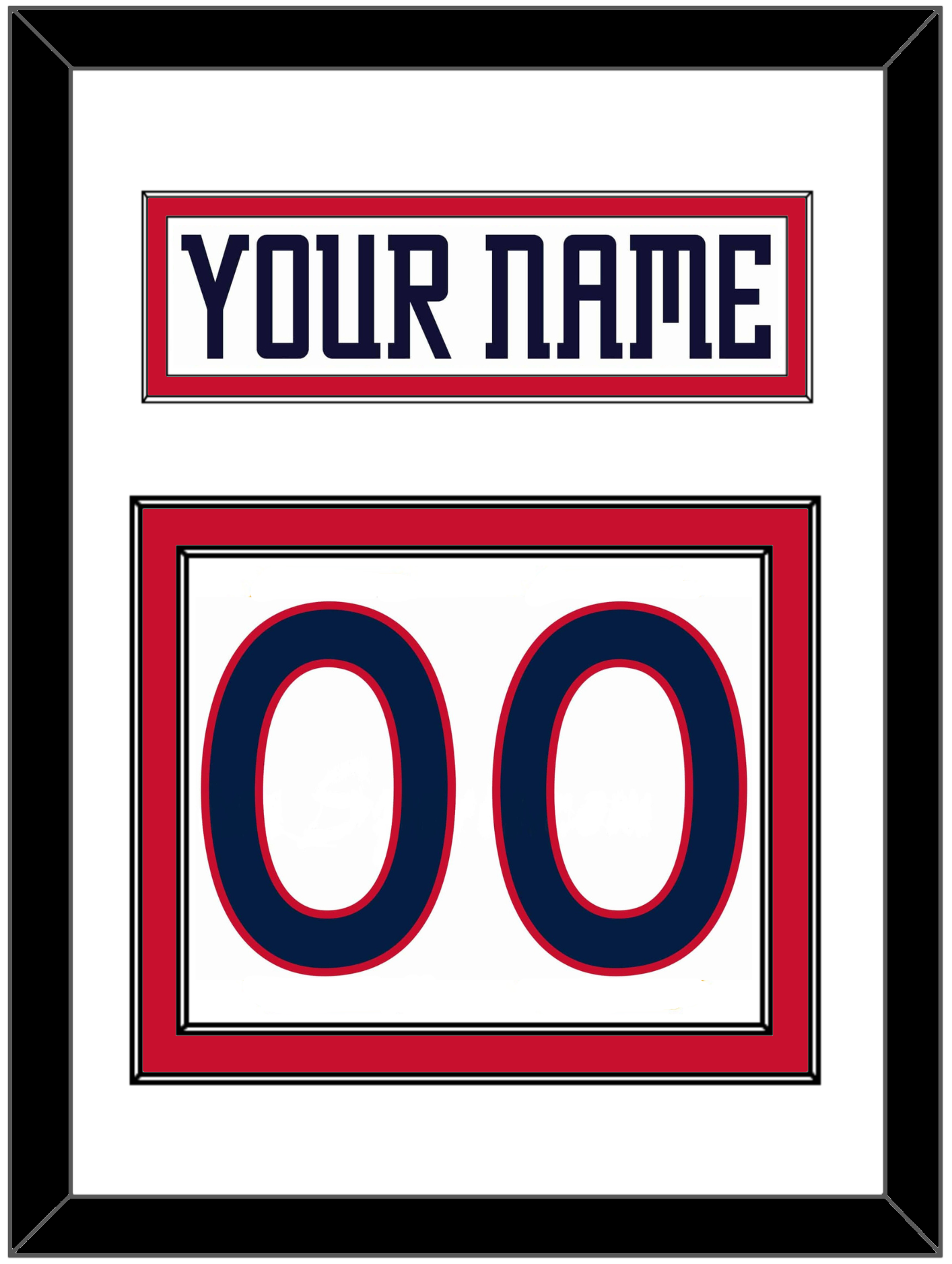 Columbus Nameplate & Number (Back) - Home White (2000-2001) - Signature Tier 2