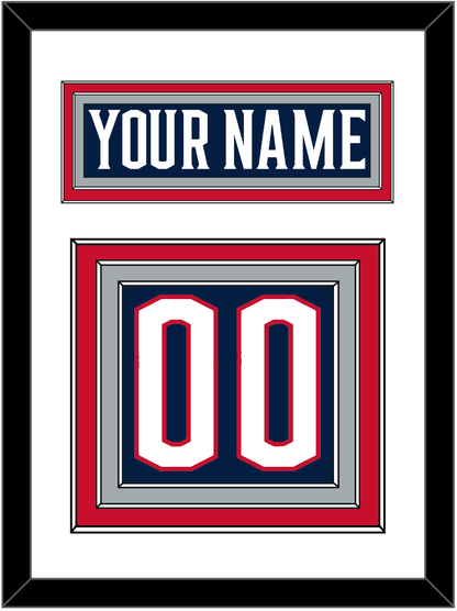 Columbus Nameplate & Number (Back) - Home Navy Blue - Premier Tier 1