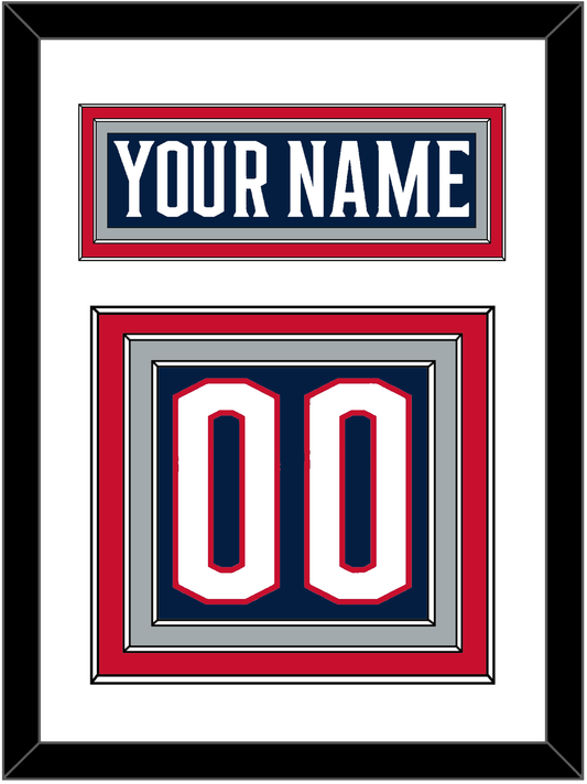 Columbus Nameplate & Number (Back) - Home Navy Blue - Premier Tier 1