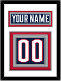 Columbus Nameplate & Number (Back) - Home Navy Blue - Triple Mat 1