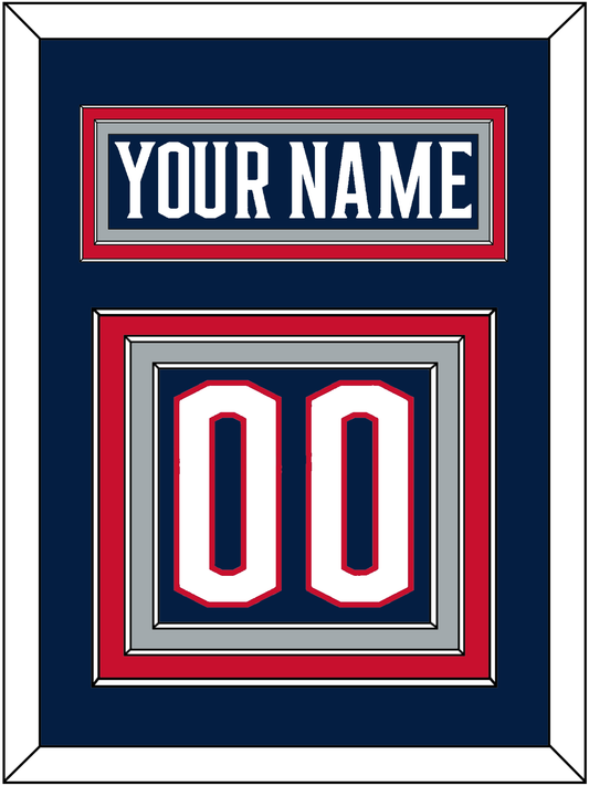 Columbus Nameplate & Number (Back) - Home Navy Blue - Premier Tier 2
