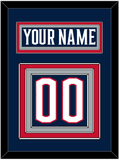Columbus Nameplate & Number (Back) - Home Navy Blue - Triple Mat 2